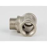 Тройник VALTEC 1/2 внутренняя-наружная резьба, никелированная латунь