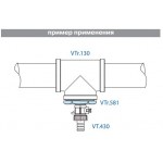 Футорка VALTEC 1/2 х 1/4 внутренняя-наружная резьба, никелированная латунь