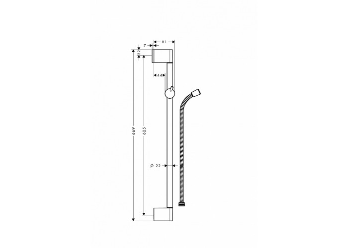 Душевая штанга Hansgrohe Unica C 27615000