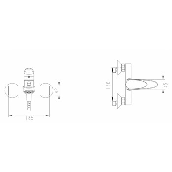 Смеситель для ванны Bravat Drop F64898C-01A