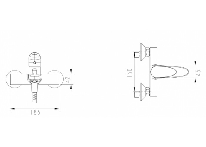 Смеситель для ванны Bravat Drop F64898C-01A