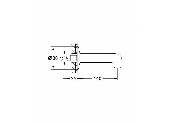 Излив для ванны Grohe BauClassic 13258000