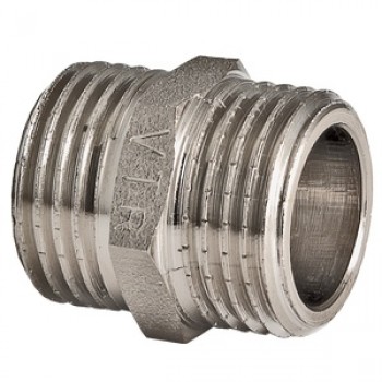 Ниппель VALTEC 1/2 наружная резьба, никелированная латунь