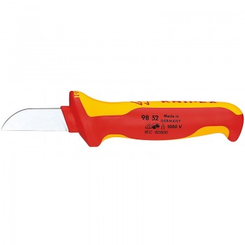 Нож KNIPEX для кабеля VDE, 190 мм, диэлектрический, 2-компонентная рукоятка SB