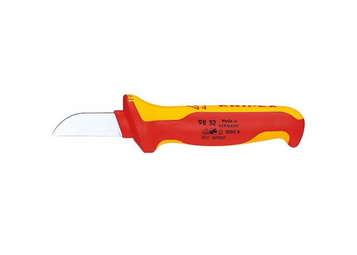 Нож KNIPEX для кабеля VDE, 190 мм, диэлектрический, 2-компонентная рукоятка SB