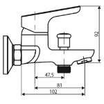 Смеситель для ванны с душем Dorff Norma D1010008 с душевым набором