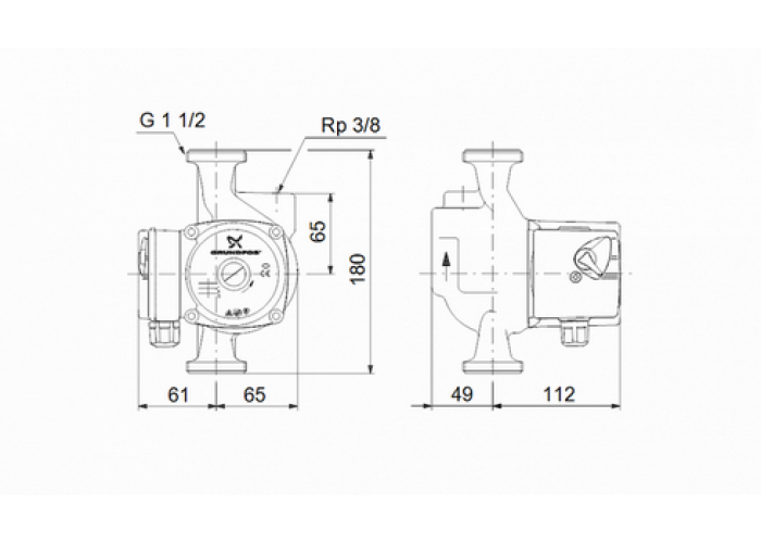 Циркуляционный насос Grundfos UPS 25-60 A