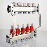 Блок коллекторный VALTEC с расход. 1х4 вых Евроконус 3/4