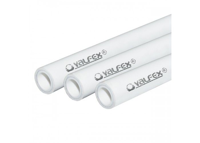 Труба полипропиленовая Valfex PP-R белая армированная ALUMINIUM SDR 6 PN25, 32х5,4