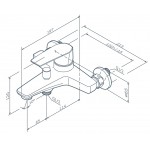 Смеситель для ванны с душем AM.PM Gem F90A10000