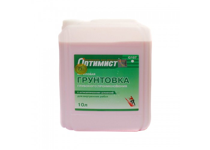 Грунтовка Оптимист G107 глубокого проникновения для внутренних работ (5л)