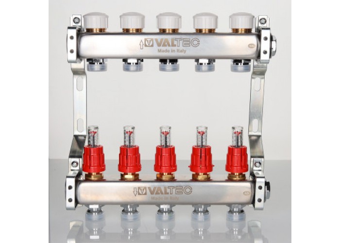 Блок коллекторный VALTEC с расход. 1х4 вых Евроконус 3/4