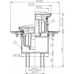 Трап HL 310NPr с круглой решёткой 112 мм