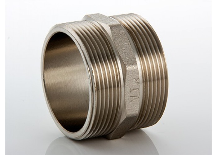 Ниппель VALTEC 1/2 наружная резьба, никелированная латунь