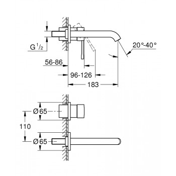 Встраиваемый смеситель Grohe Essence 19408GN1 Встраиваемый смеситель Grohe Essence 19408GN1