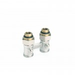 Блок шаровых кранов Rehau с соединительным ниппелем G 1/2 x G 3/4, прямой