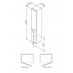 Шкаф-колонна AM.PM Gem M90CHL0306WG подвесной, 30 см, белый