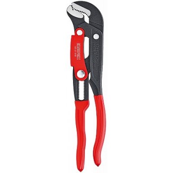Трубный ключ KNIPEX 1 1/2 , S-образные тонкие губки, с быстрой регулировкой, 60 мм (2 3/8 ), L-420 мм, серый, Cr-V