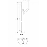 Душевая штанга Hansgrohe PuraVida Unica 90 см 27844000
