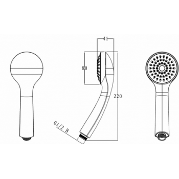 Душевая лейка Bravat Eco P70135CP-1-RUS