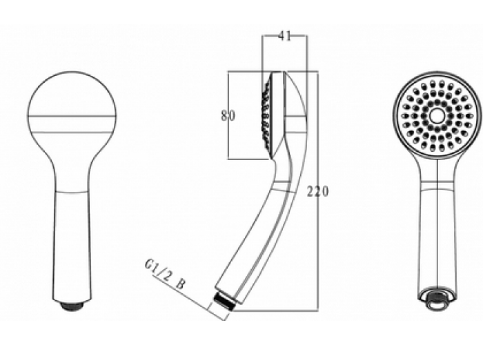 Душевая лейка Bravat Eco P70135CP-1-RUS