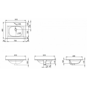 Раковина мебельная AM.PM Spirit 2.0 M70AWCC0802WG 80 см, керамическая Раковина мебельная AM.PM Spirit 2.0 M70AWCC0802WG 80 см, керамическая