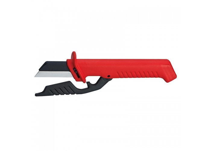 Нож KNIPEX для кабеля VDE, сменное лезвие 50 мм, откидной чехол, 190 мм, диэлектрический, нержавеющая хирургическая сталь