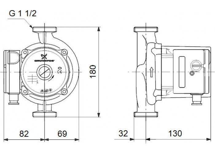 Циркуляционный насос Grundfos UPS 25-120