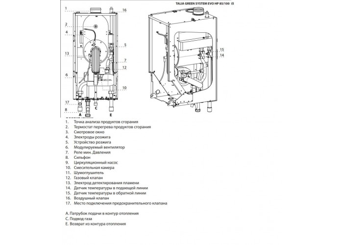 Настенный конденсационный котел Chaffoteaux TALIA GREEN SYST.EVO HP100 FF