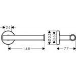 Бумагодержатель Hansgrohe Logis Universal 41726000
