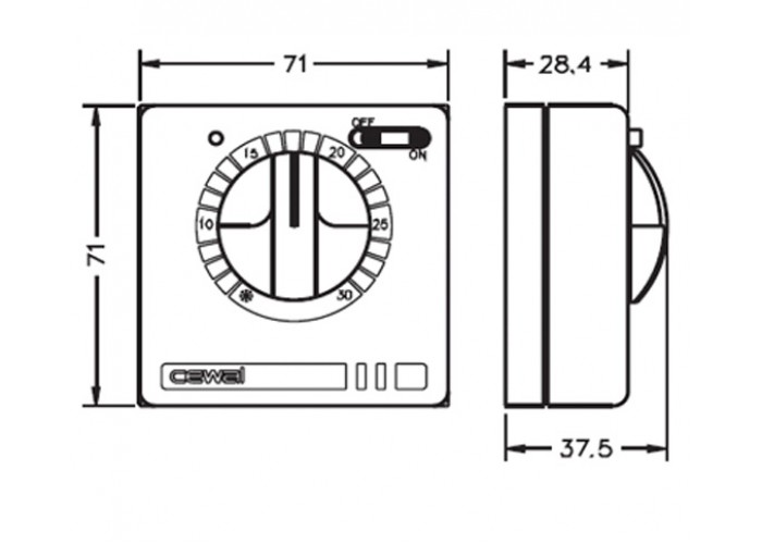 Комнатный термостат Лемакс CEWAL RQ10