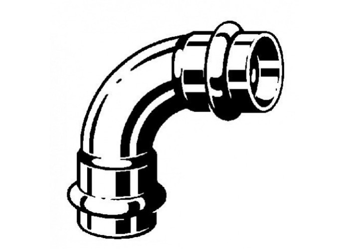 Отвод 90 медный Viega Profipress с SC-Contur d=15 (арт. 291 662)