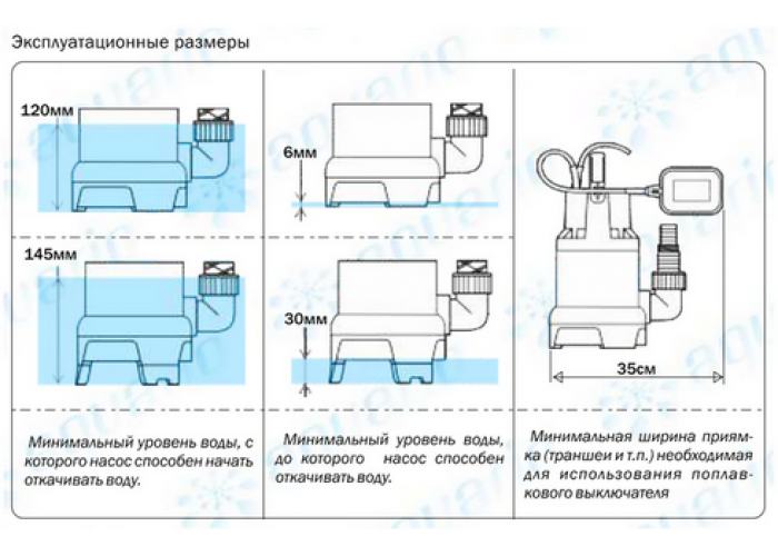 Дренажный насос Aquario ADS-900, погружной