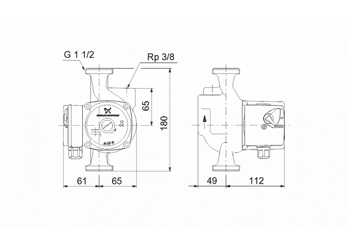 Циркуляционный насос Grundfos UPS 25-40 A