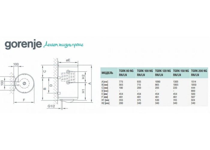 Комбинированный бойлер Gorenje TGRK 200 RNGB6/LNGB6