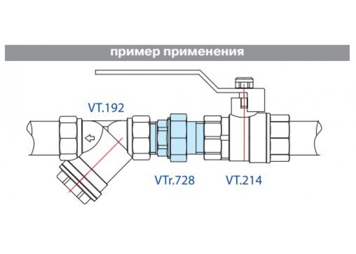 Сгон VALTEC разъемный 1 наружная резьба, никелированная латунь
