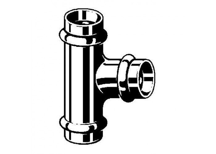 Тройник медный Viega Profipress с SC-Contur d=22 (арт. 291 945)