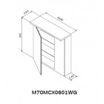Зеркальный шкаф AM.PM Spirit M70MCX0601WG 60 см, белый
