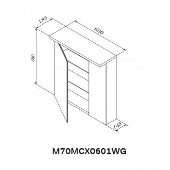 Зеркальный шкаф AM.PM Spirit M70MCX0601WG 60 см, белый