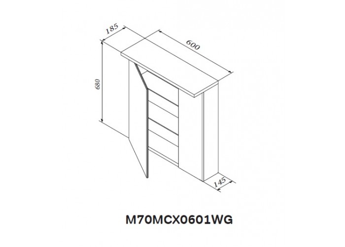 Зеркальный шкаф AM.PM Spirit M70MCX0601WG 60 см, белый