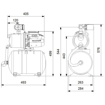 Насосная станция Grundfos JP 3-42 PT-H
