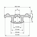 Резиновый профиль Walraven BIS RapidStrut, 50 мм