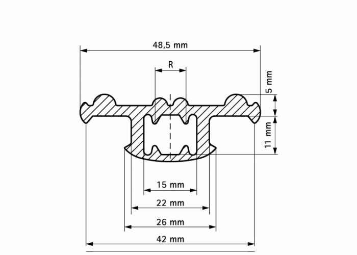 Резиновый профиль Walraven BIS RapidStrut, 50 мм