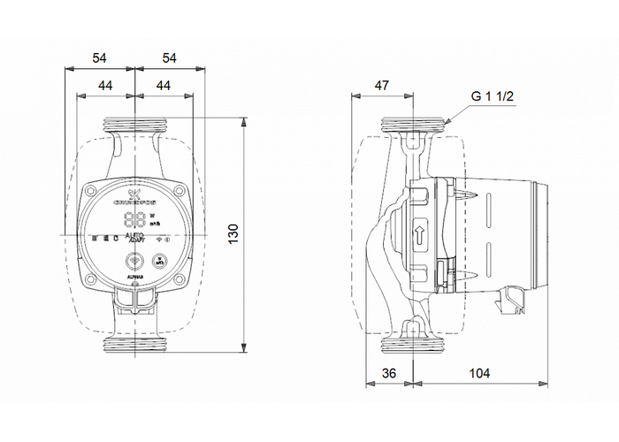 Циркуляционный насос Grundfos ALPHA3 25-40 130