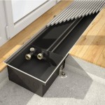 Внутрипольный конвектор с вентилятором Kermi с решёткой, правое подключение, 110x1250x180 RAL 7016