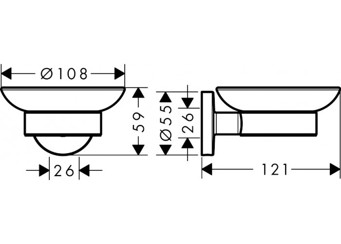 Мыльница Hansgrohe Logis Universal 41715000