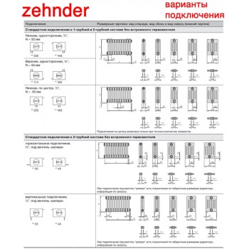 Стальной трубчатый радиатор Zehnder 2056