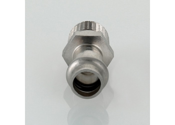 Соединитель VALTEC из нержавеющей стали, наружная резьба 15 x 1/2