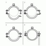 Хомут Walraven BIS KSB2 с вкладышем EPDM, 20-23 мм, M8/10