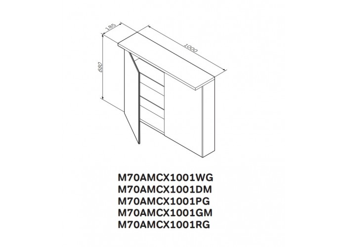 Зеркальный шкаф AM.PM Spirit 2.0 M70AMCX1001WG 100 см, белый